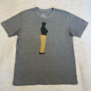 Nike NFL San Francisco 49ers Jim Harbaugh Gray T Shirt Mens Large L Rare Jersey